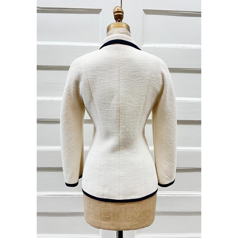 Chanel vintage cream wool blazer