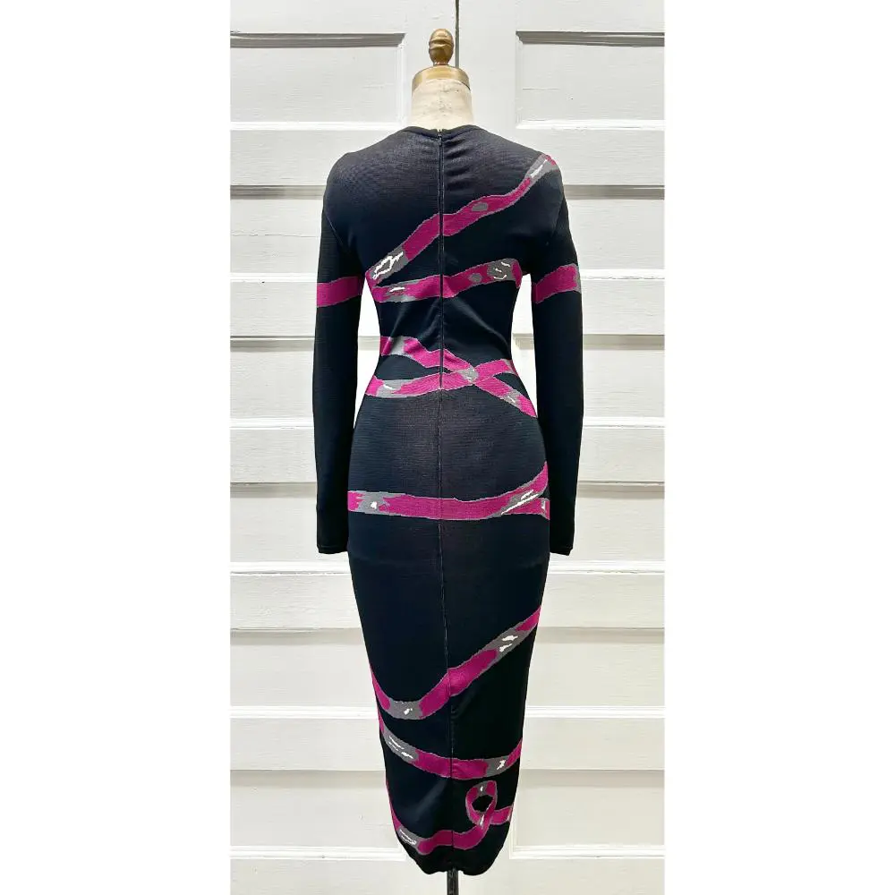 Alaïa 1992 runway ribbon dress