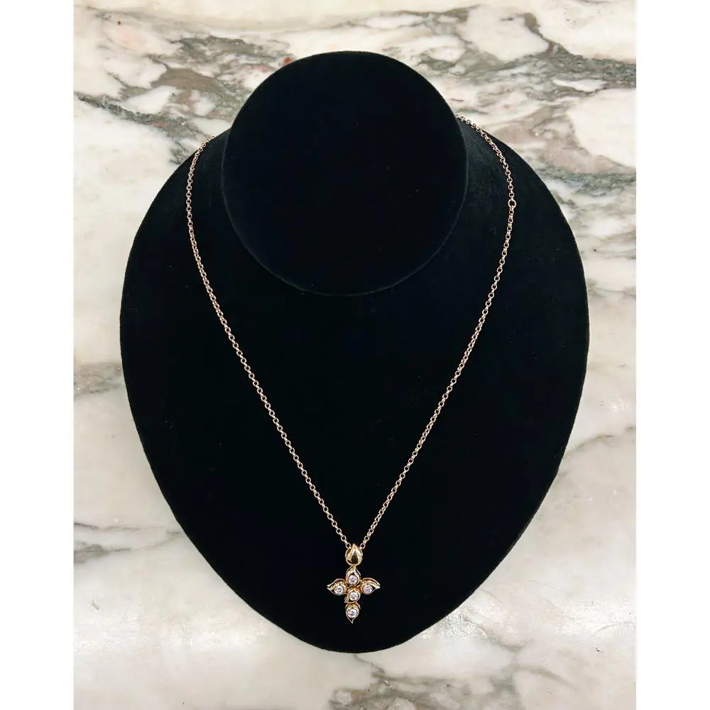 Tamara Camolli 18k gold & diamond snowflake pendent necklace