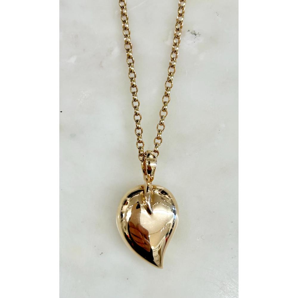 Tamara Comolli 18K gold leaf pendant long necklace