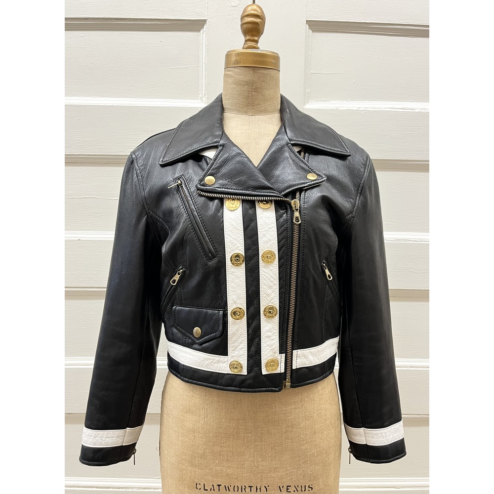 Vintage Moschino leather biker jacket