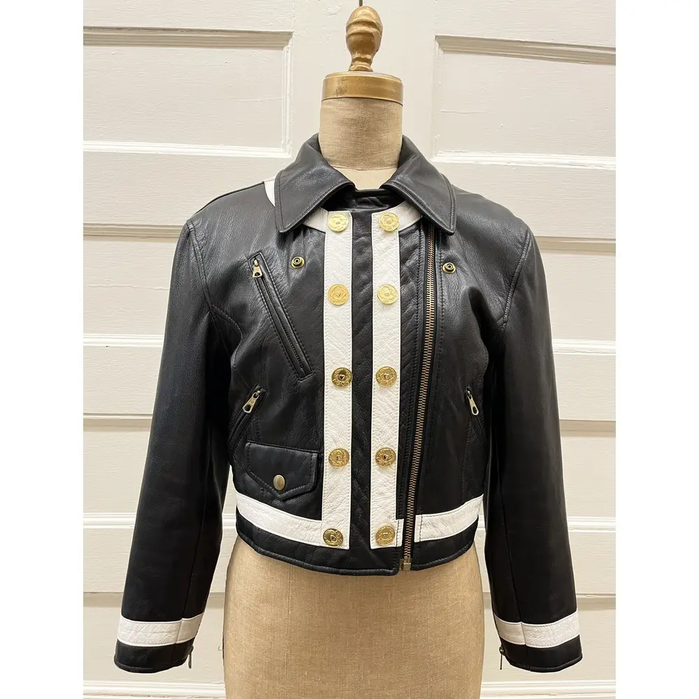 Vintage Moschino leather biker jacket