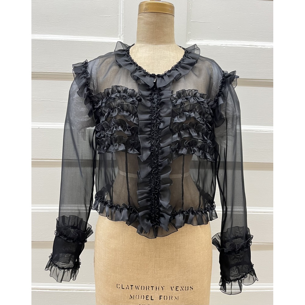 Chanel ruffle organza jacket