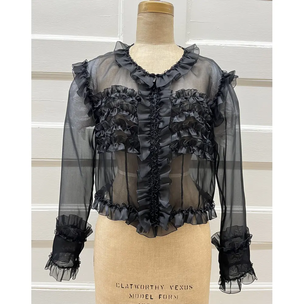 Chanel ruffle organza jacket