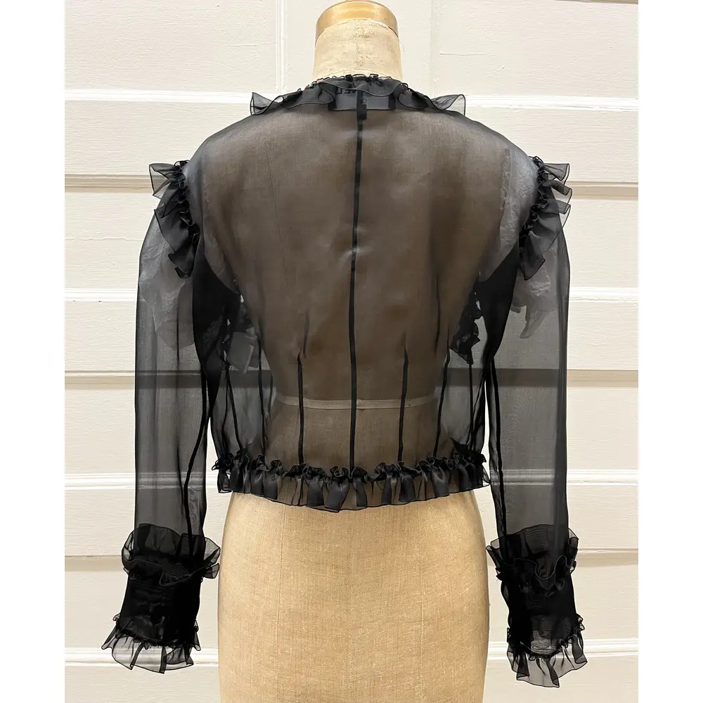 Chanel ruffle organza jacket