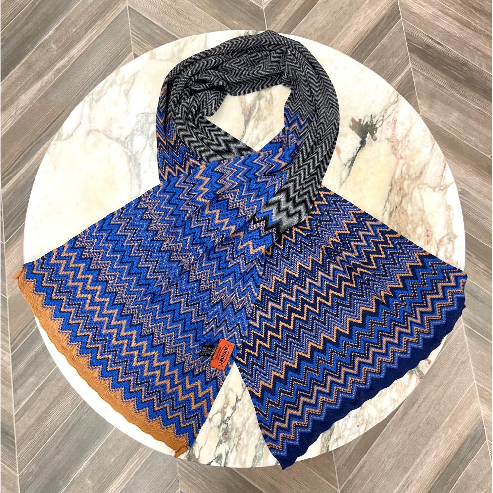 Missoni wool-blend zigzag patterned scarf