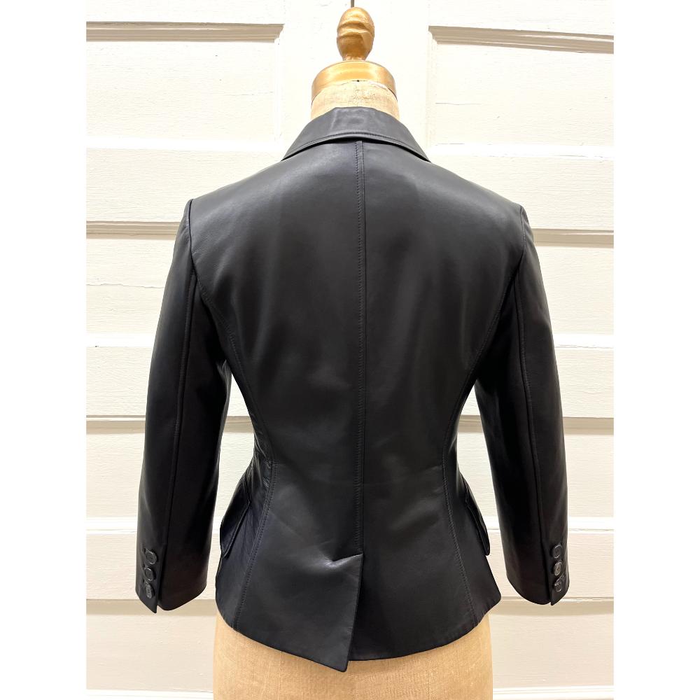 Christian Dior black lambskin blazer