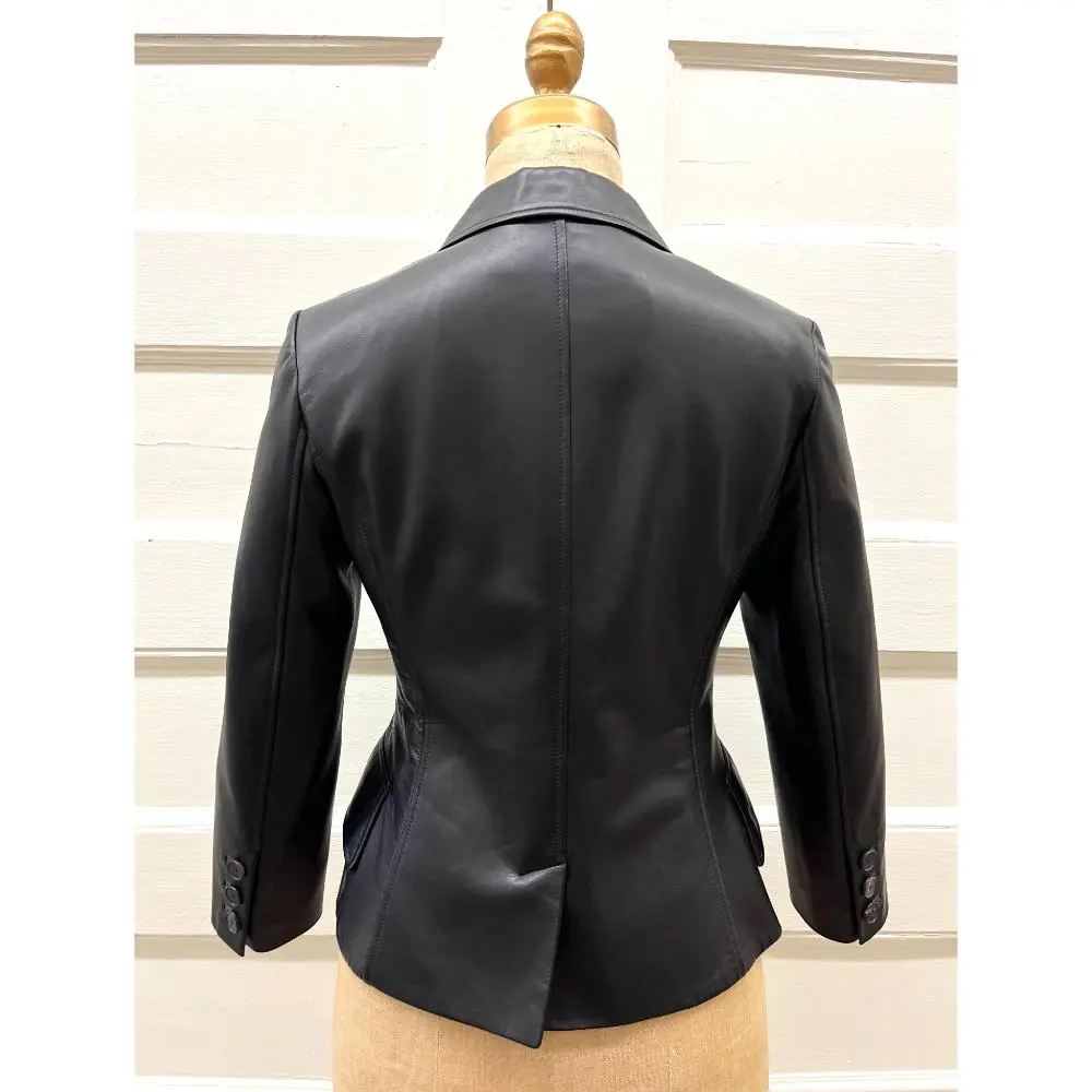 Christian Dior black lambskin blazer