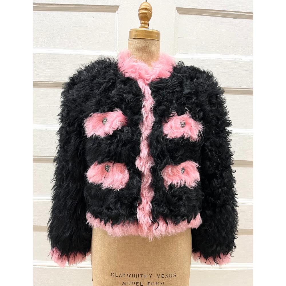 Chanel 2021 cropped shearling coat