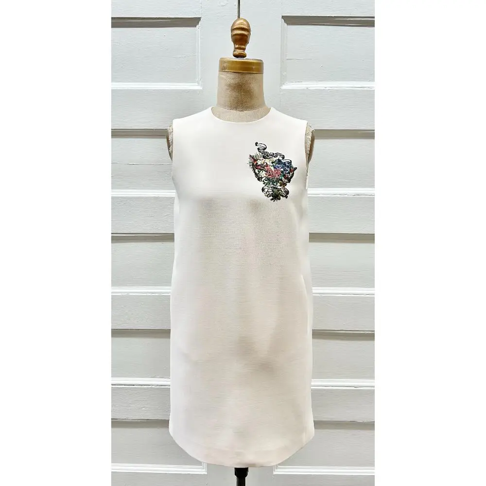 Christian Dior ivory wool sleeveless dress