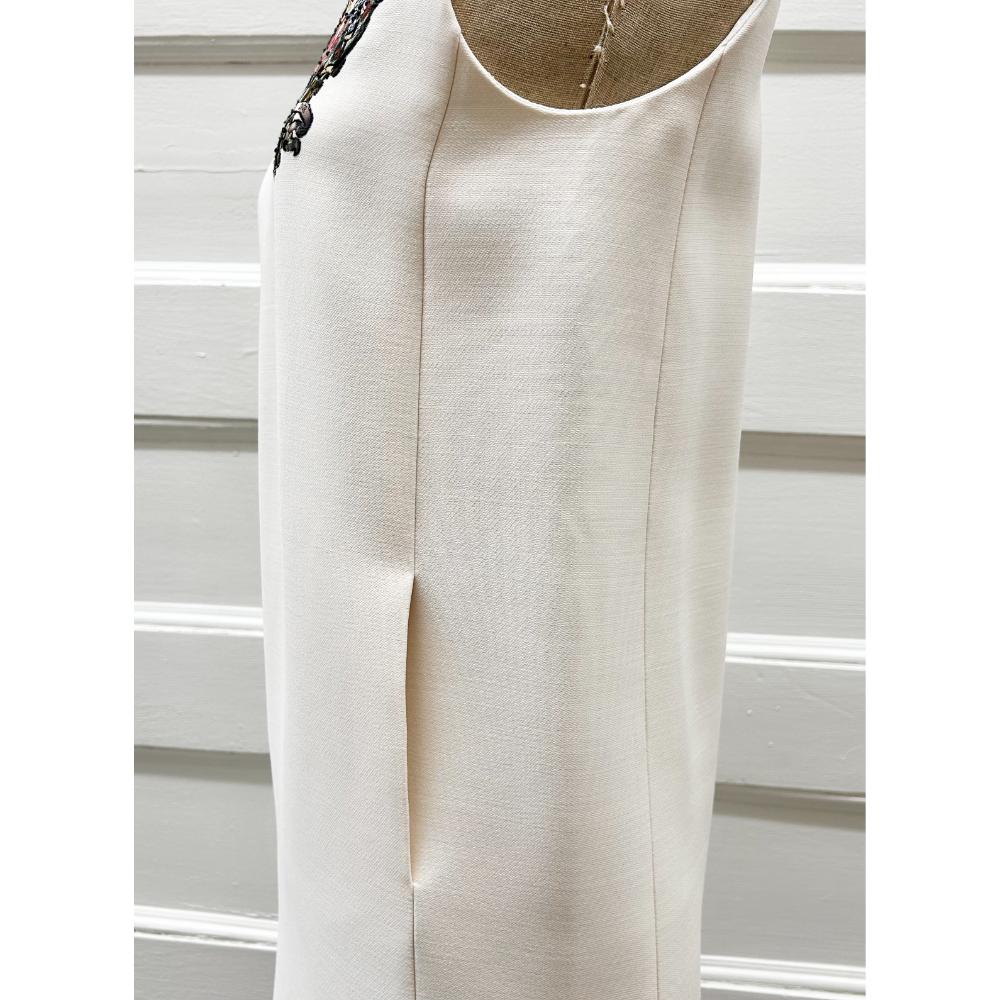 Christian Dior ivory wool sleeveless dress