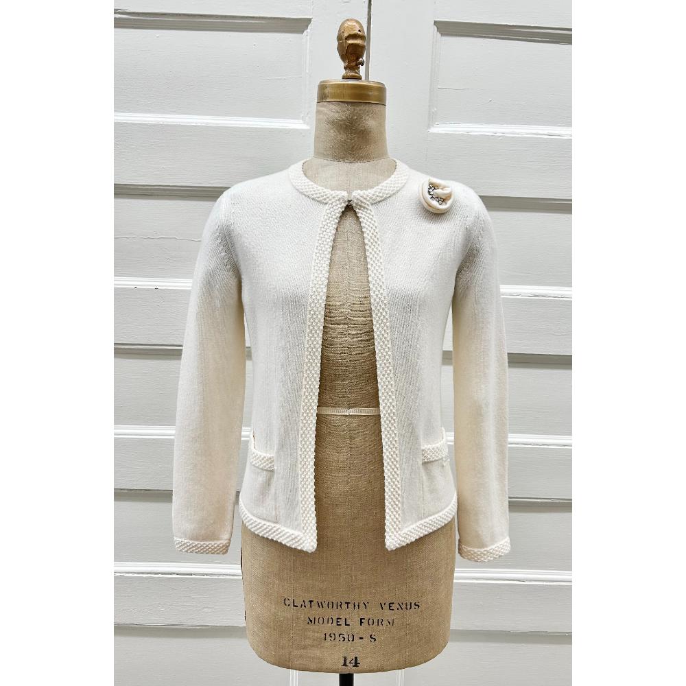 Chanel ivory cashmere cardigan