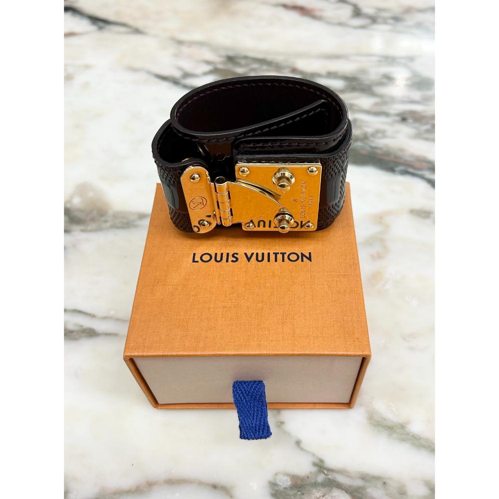 Louis Vuitton S-lock patent bracelet