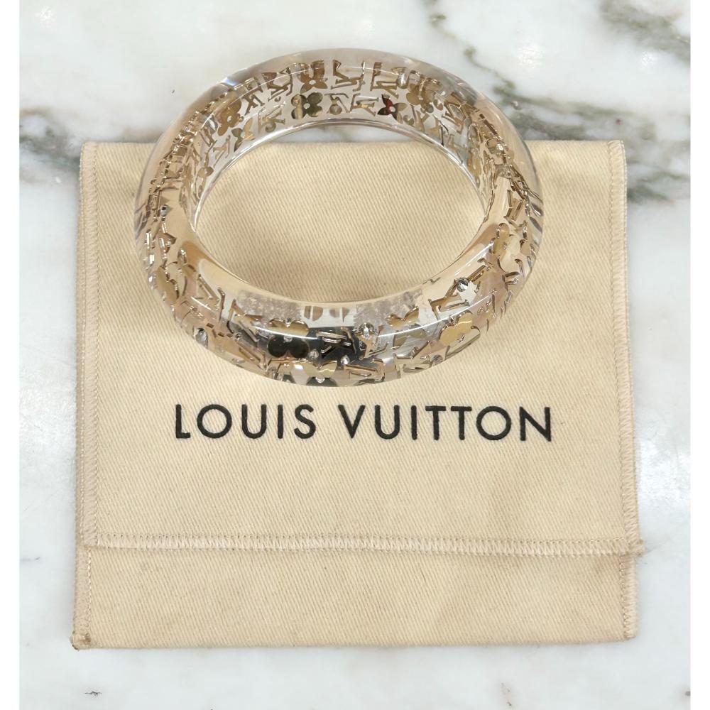 Louis Vuitton wide inclusion bangle - clear