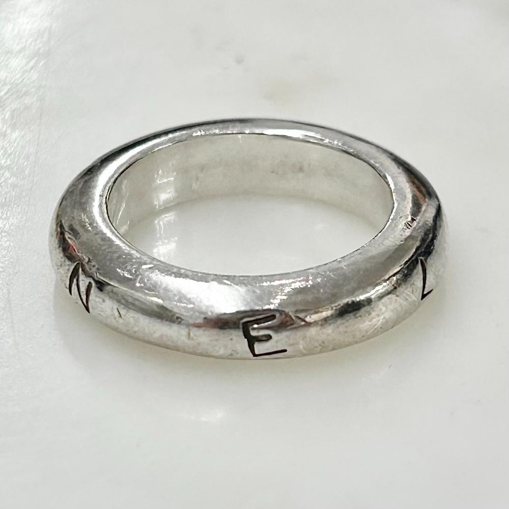 Chanel sterling silver logo ring