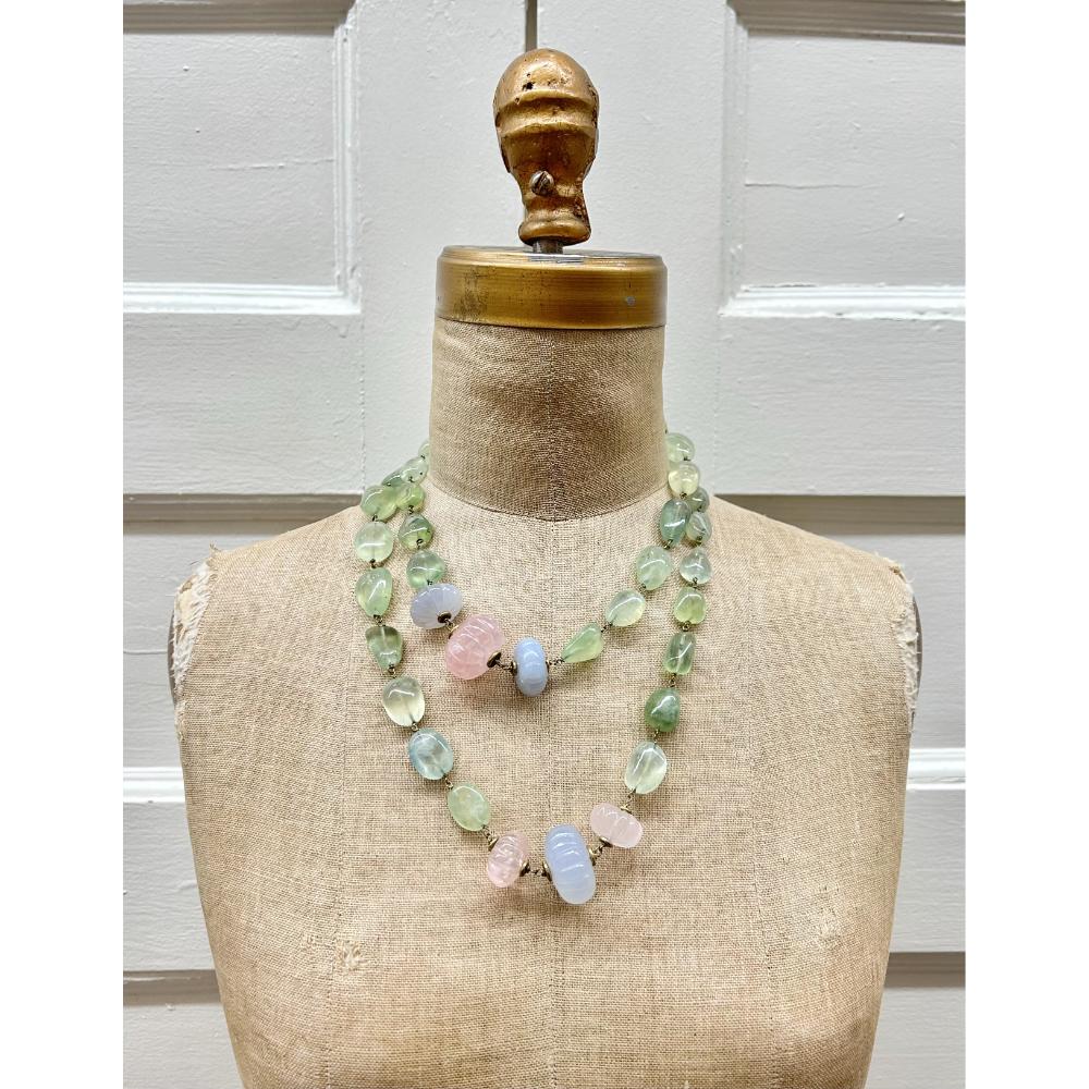 Iradj Moini prehnite long strand necklace