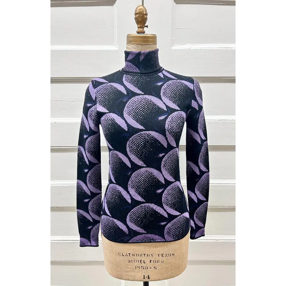 Prada fall 2021 purple intarsia sweater