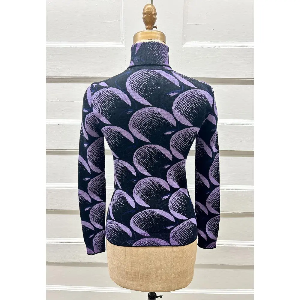 Prada fall 2021 purple intarsia sweater