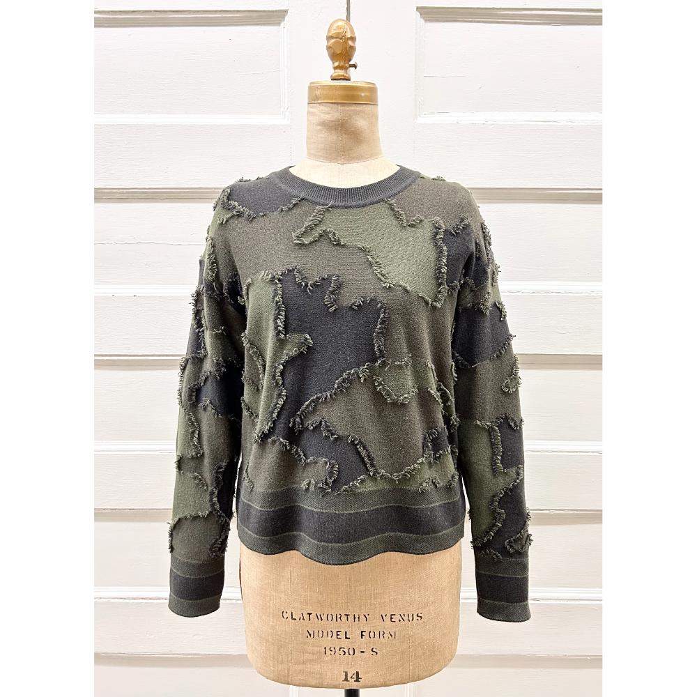 Dior green camouflage cashmere sweater