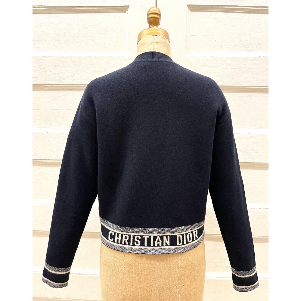 Christian Dior navy cashmere sweater