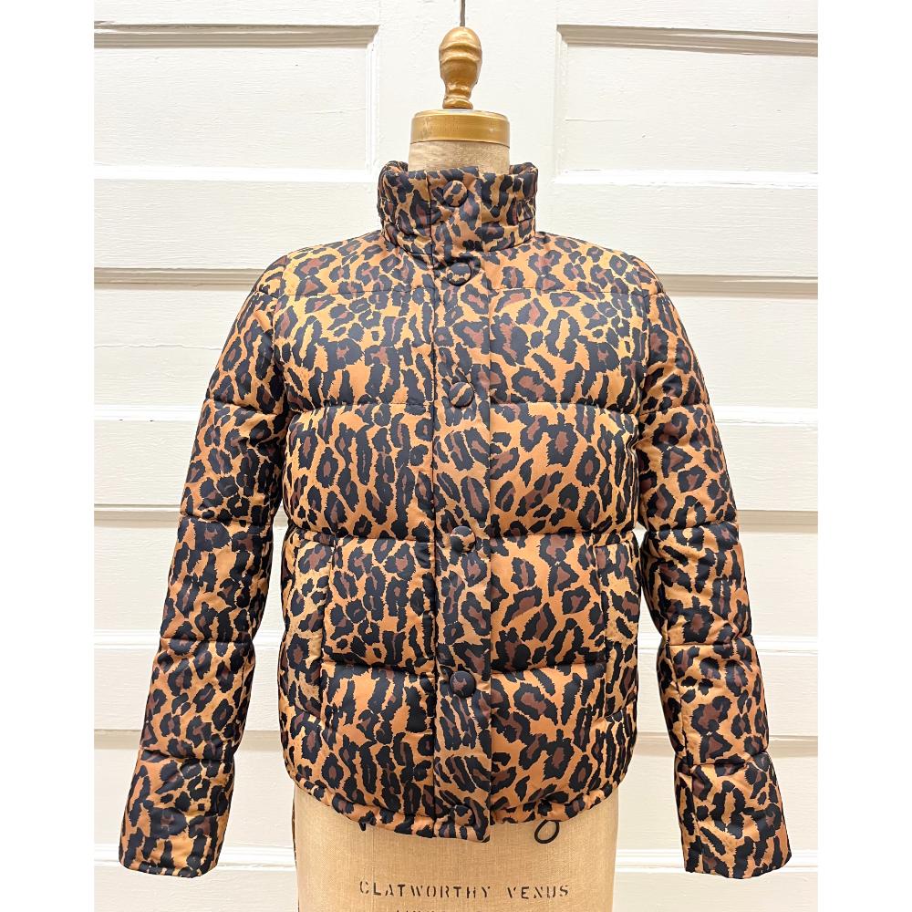 Miu Miu leopard print puffer jacket