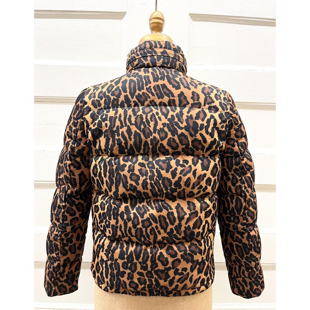 Miu Miu leopard print puffer jacket