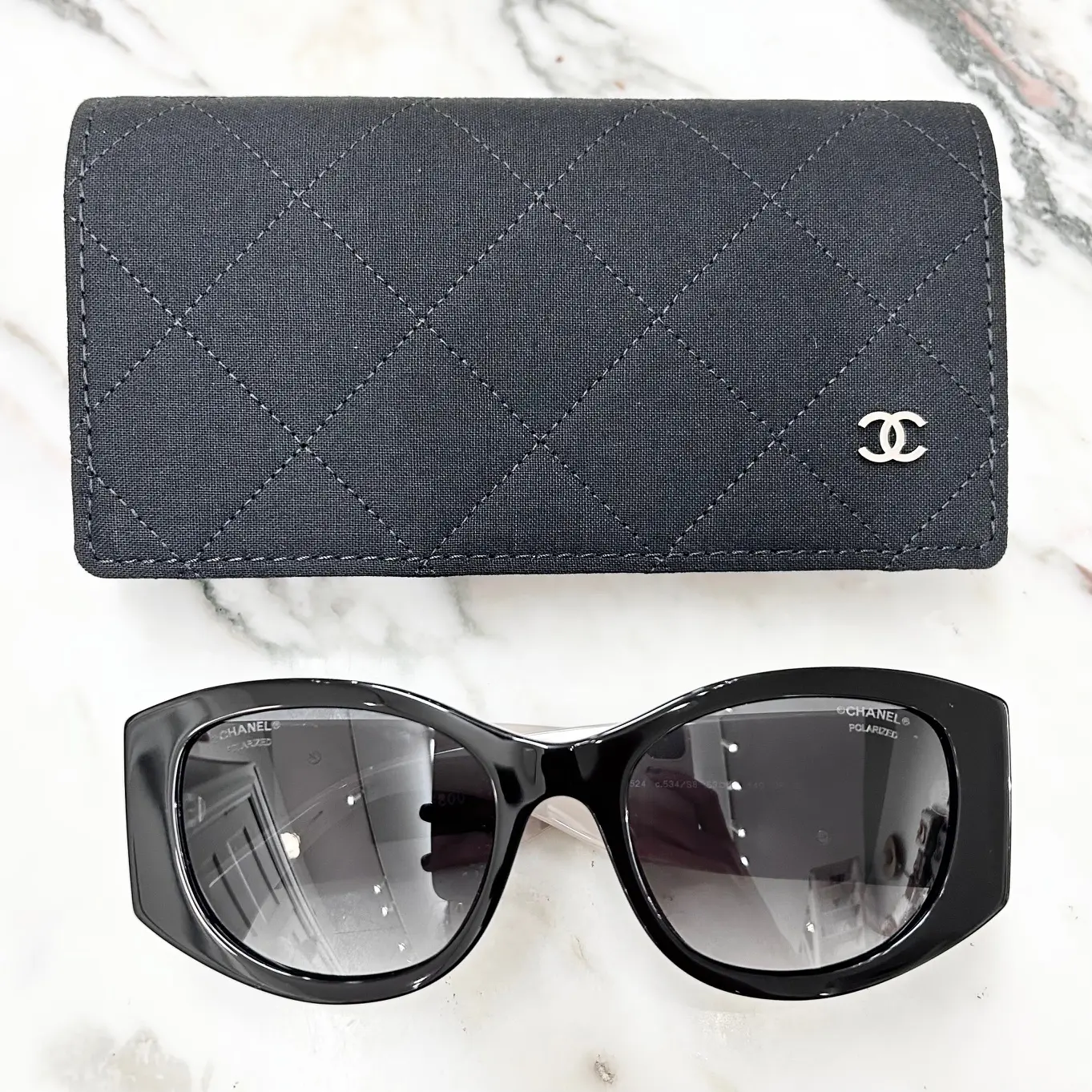 Chanel 5542 two-tone sunglasses