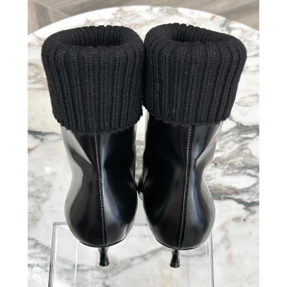 Christian Dior beat ankle boots with knit top ~ sz 37.5