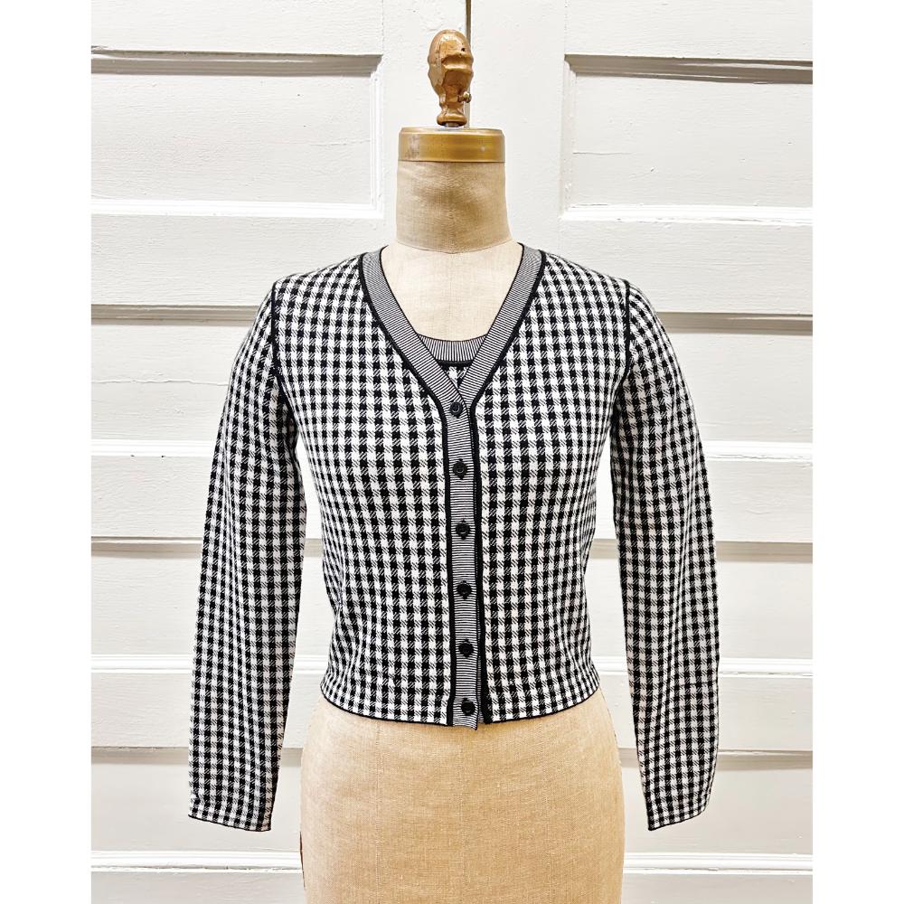 Christian Dior houndstooth twin set