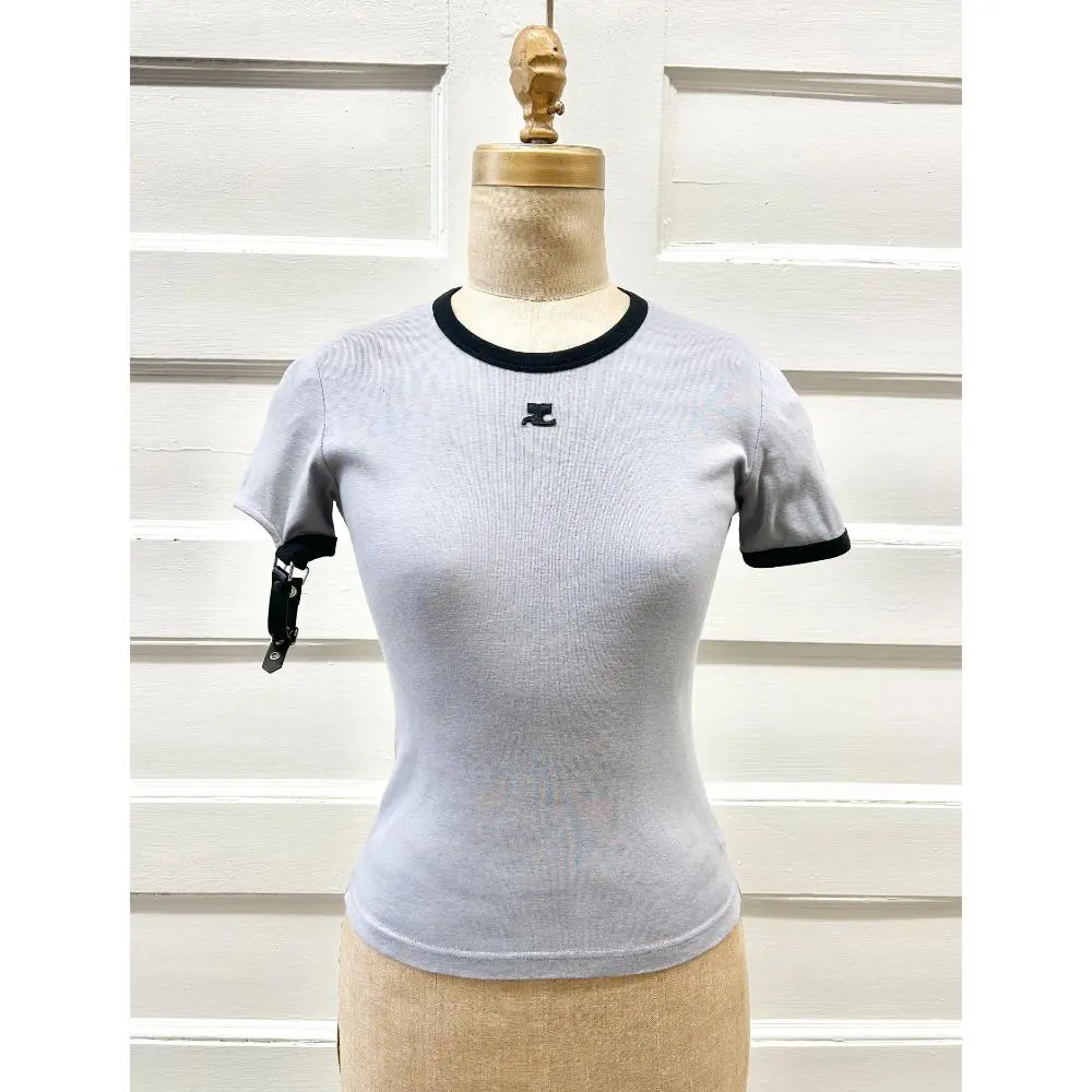 Courreges buckle contrast t-shirt