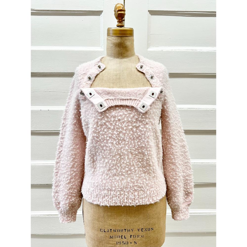 Chanel soft pink alpaca sweater