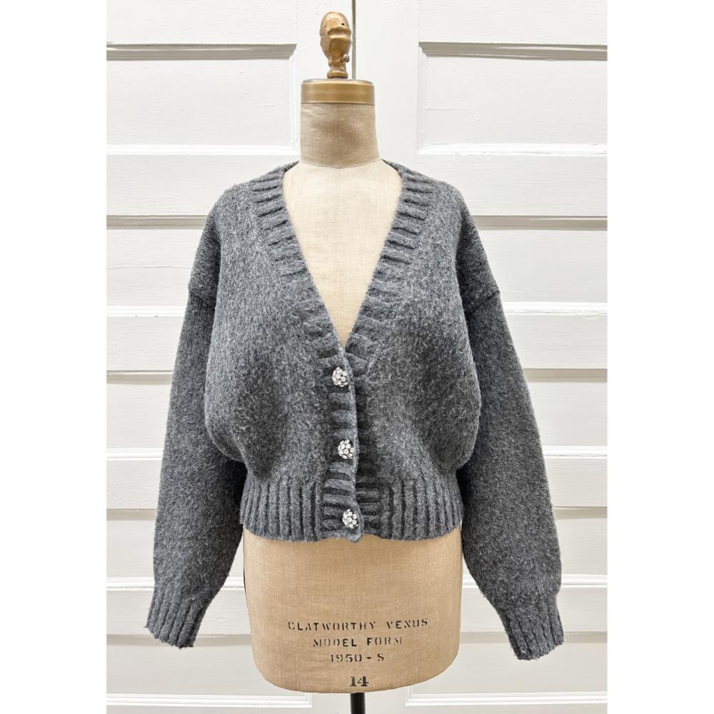 Prada grey wool cardigan