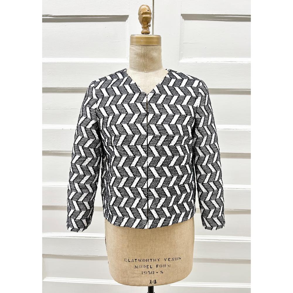 Chanel 2016 chevron tweed jacket