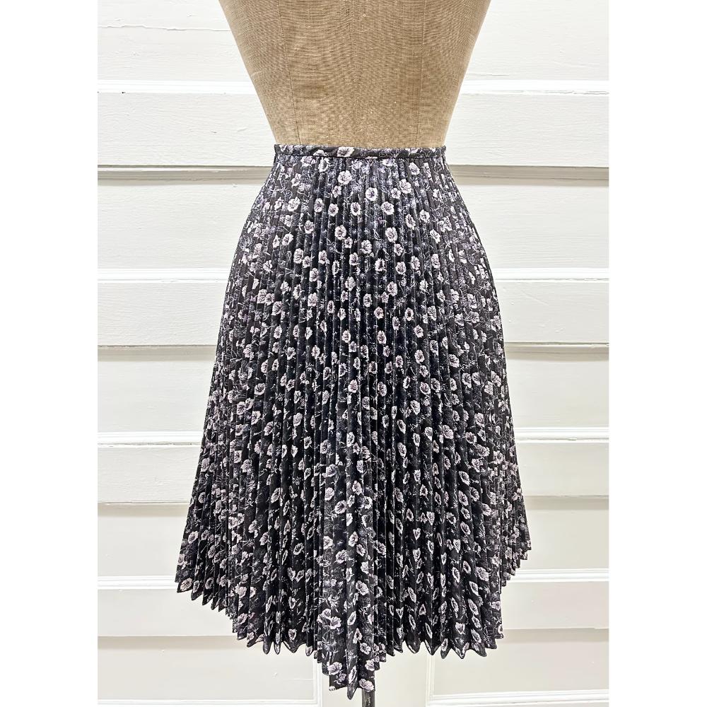 Prada metallic pleated skirt