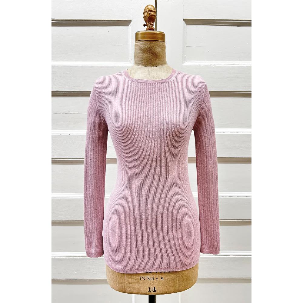 Prada pink sparkle knit top