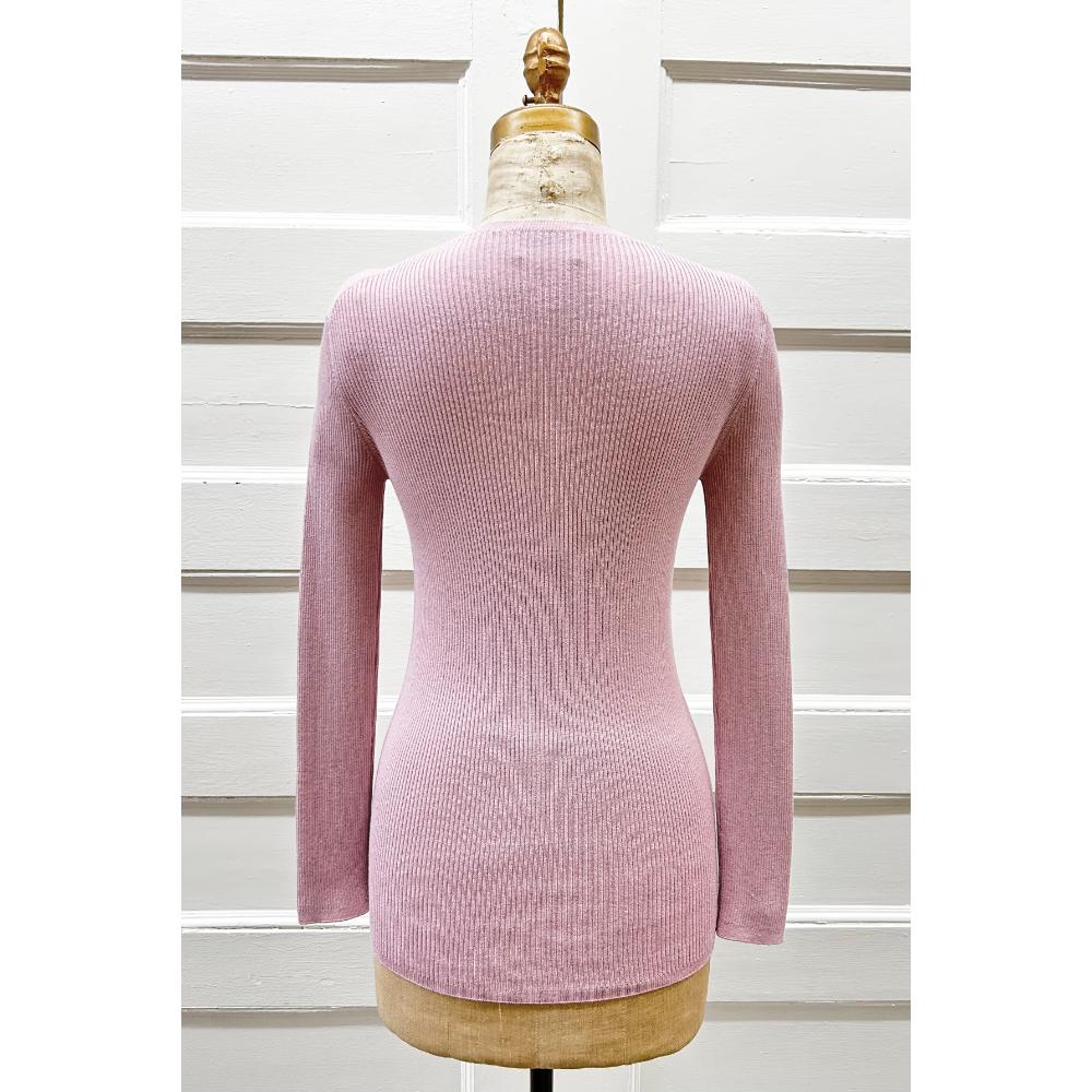 Prada pink sparkle knit top