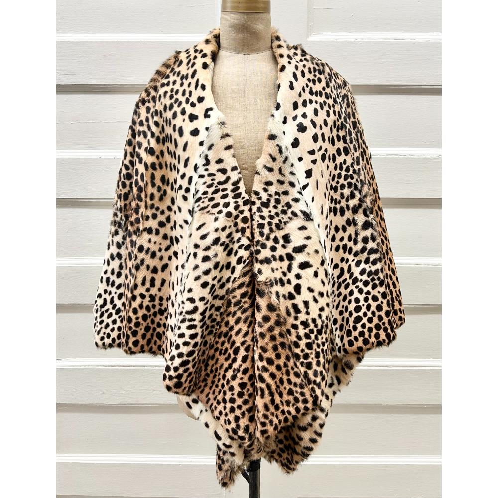 Alexander McQueen 2010 leopard print goat fur jacket