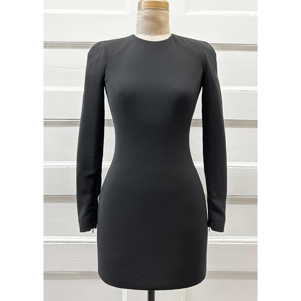 Balenciaga black crepe mini dress