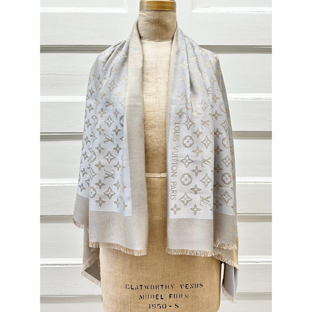 Louis Vuitton monogram silk & wool wrap