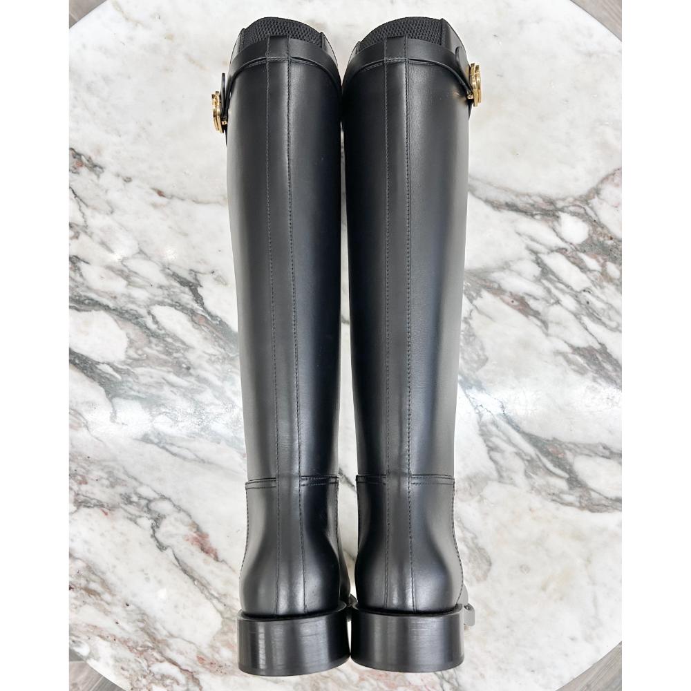 Dior Empreinte black calfskin boots ~ sz 37.5