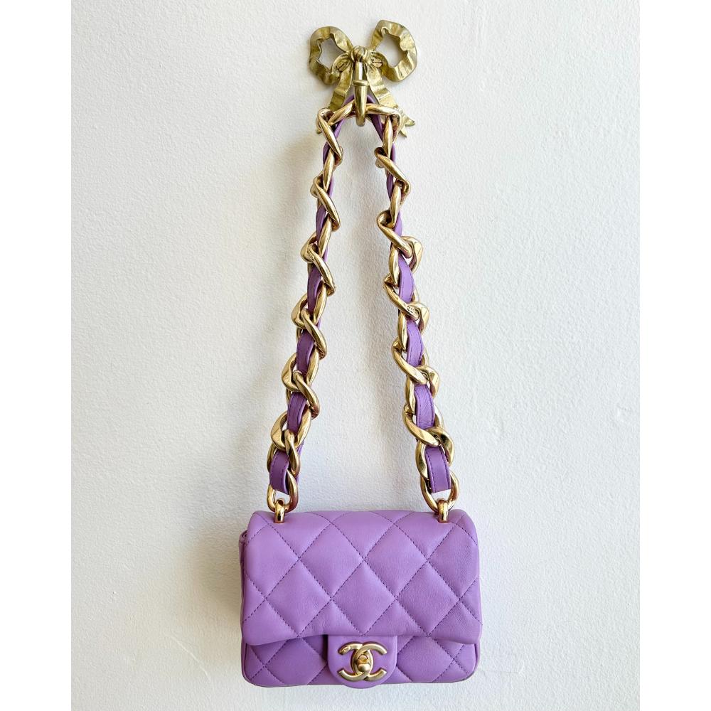 Chanel 2022 Funky Town small flap bag in purple