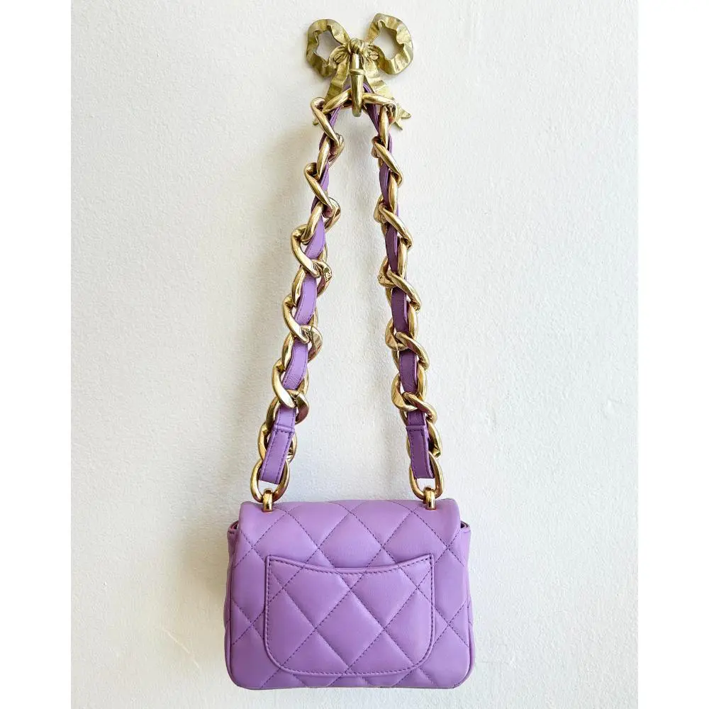 Chanel 2022 Funky Town small flap bag in purple