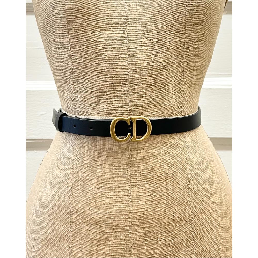 Dior Saddle belt in black ultrasoft calfskin leather