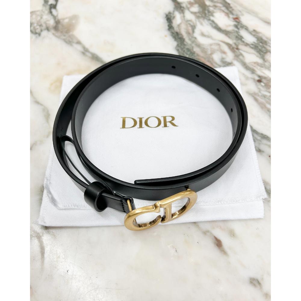 Dior Saddle belt in black ultrasoft calfskin leather