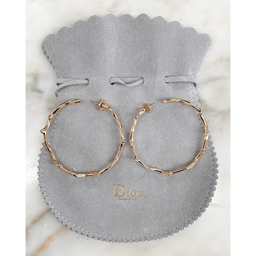 Dior Bois de Rose thorn hoop 18K pink gold earrings