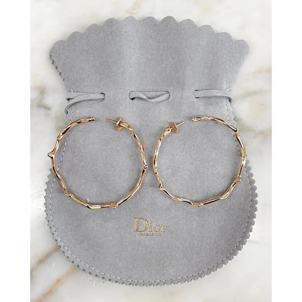 Dior Bois de Rose thorn hoop 18K pink gold earrings