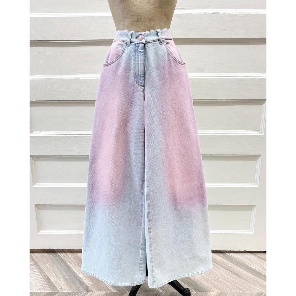 Chanel 2024 wide leg gradient jeans