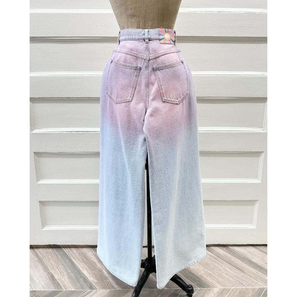 Chanel 2024 wide leg gradient jeans